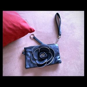 Wristlet - Black Rose - small